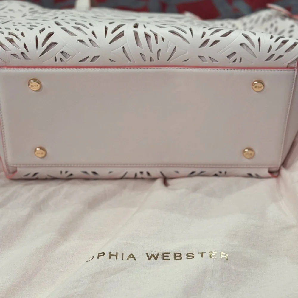 Sophia Webster Liara Laser-Cut Leather Butterfly Tote Bag - Picture 2 of 6